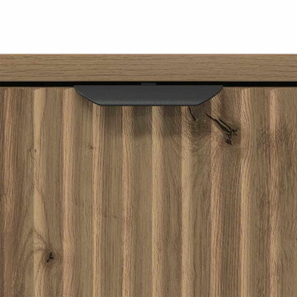 vidaXL Badezimmermöbel-Set 2 pcs Artisan-Eiche Sperrholz und Metall