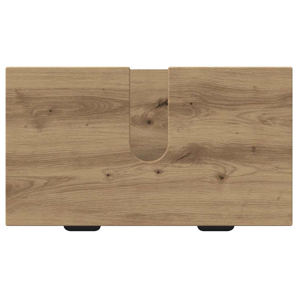 vidaXL Badezimmermöbel-Set 2 pcs Artisan-Eiche Sperrholz und Metall