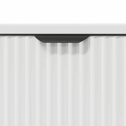 vidaXL Ensemble de meubles de salle de bain avec étagère 3 pcs Blanc Contreplaqué et métal