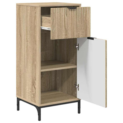 vidaXL Ensemble de meubles de salle de bain avec étagère 3 pcs Chêne Sonoma Bois d'ingénierie