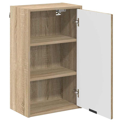 vidaXL Ensemble de meubles de salle de bain avec étagère 3 pcs Chêne Sonoma Bois d'ingénierie
