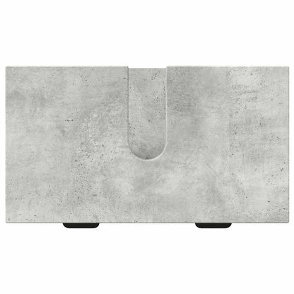 vidaXL Ensemble de meubles de salle de bain avec étagère 3 pcs Gris béton Bois d'ingénierie