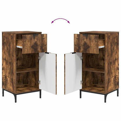 vidaXL Badezimmermöbel-Set mit Schubladen 3 pcs Geräucherte Eiche