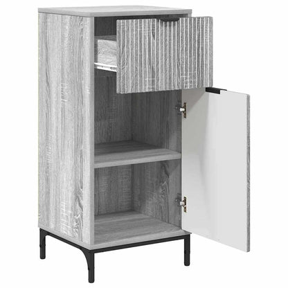 vidaXL Badezimmermöbel Set mit Regal 3 pcs Grau Sonoma Holzwerkstoff
