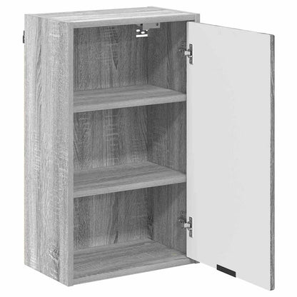 vidaXL Badezimmermöbel Set mit Regal 3 pcs Grau Sonoma Holzwerkstoff