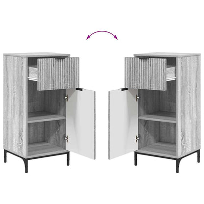 vidaXL Badezimmermöbel Set mit Regal 3 pcs Grau Sonoma Holzwerkstoff