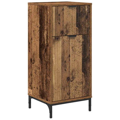 vidaXL Badezimmermöbel-Set Wandmontiert Altholz Holzwerkstoff, Metall