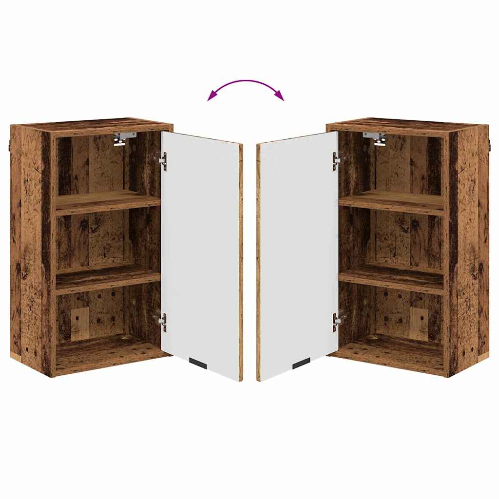 vidaXL Badezimmermöbel-Set Wandmontiert Altholz Holzwerkstoff, Metall