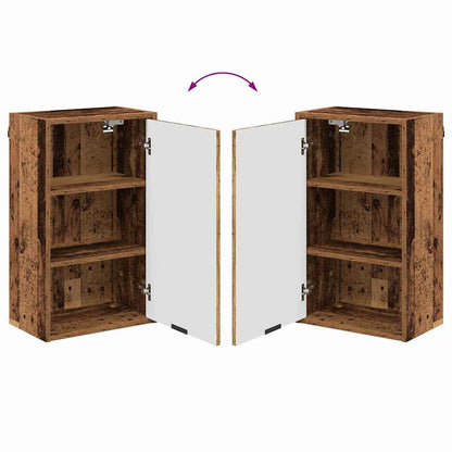 vidaXL Badezimmermöbel-Set Wandmontiert Altholz Holzwerkstoff, Metall