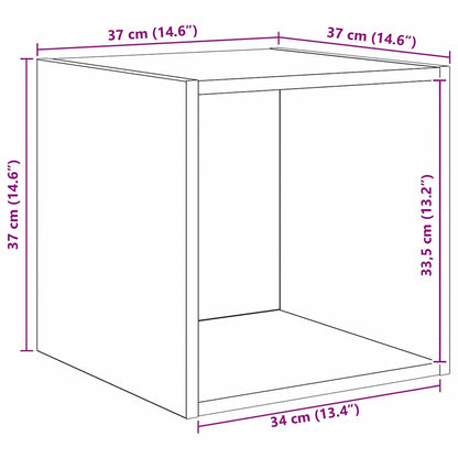 vidaXL TV-Schrankset Wandmontiert 4 pcs Altholz Holzwerkstoff