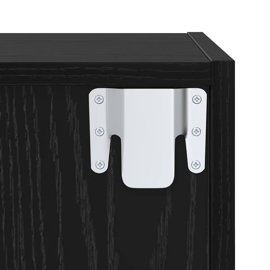 vidaXL TV-Schrankset 4 pcs Schwarz Eichen-Optik Holzwerkstoff