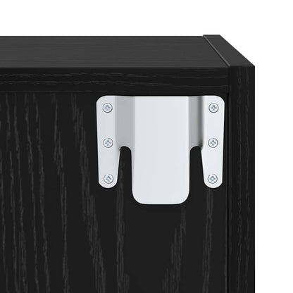 Meuble TV vidaXL 3 pcs aspect chêne noir bois d'ingénierie