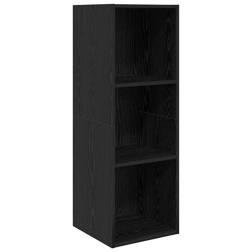 Meuble TV vidaXL 3 pcs aspect chêne noir bois d'ingénierie