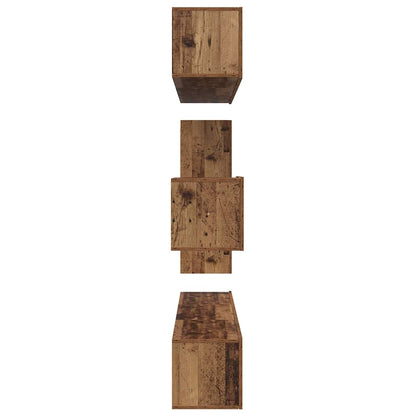 vidaXL TV-Schrankset Wandmontiert 8 pcs Altholz Holzwerkstoff