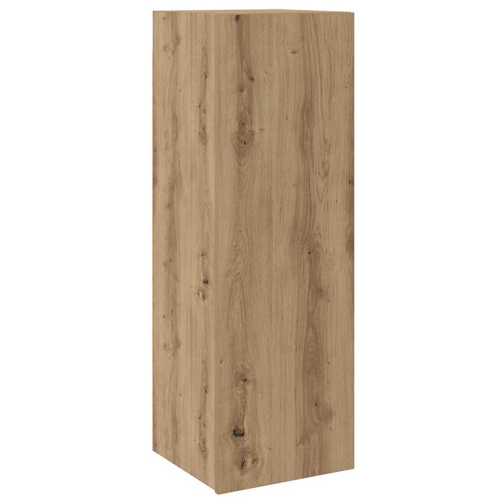 vidaXL TV-Schrankset Wandmontiert 8 pcs Artisan-Eiche Holzwerkstoff