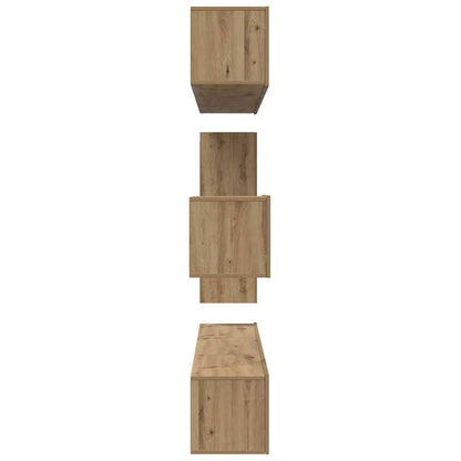 vidaXL TV-Schrankset Wandmontiert 8 pcs Artisan-Eiche Holzwerkstoff