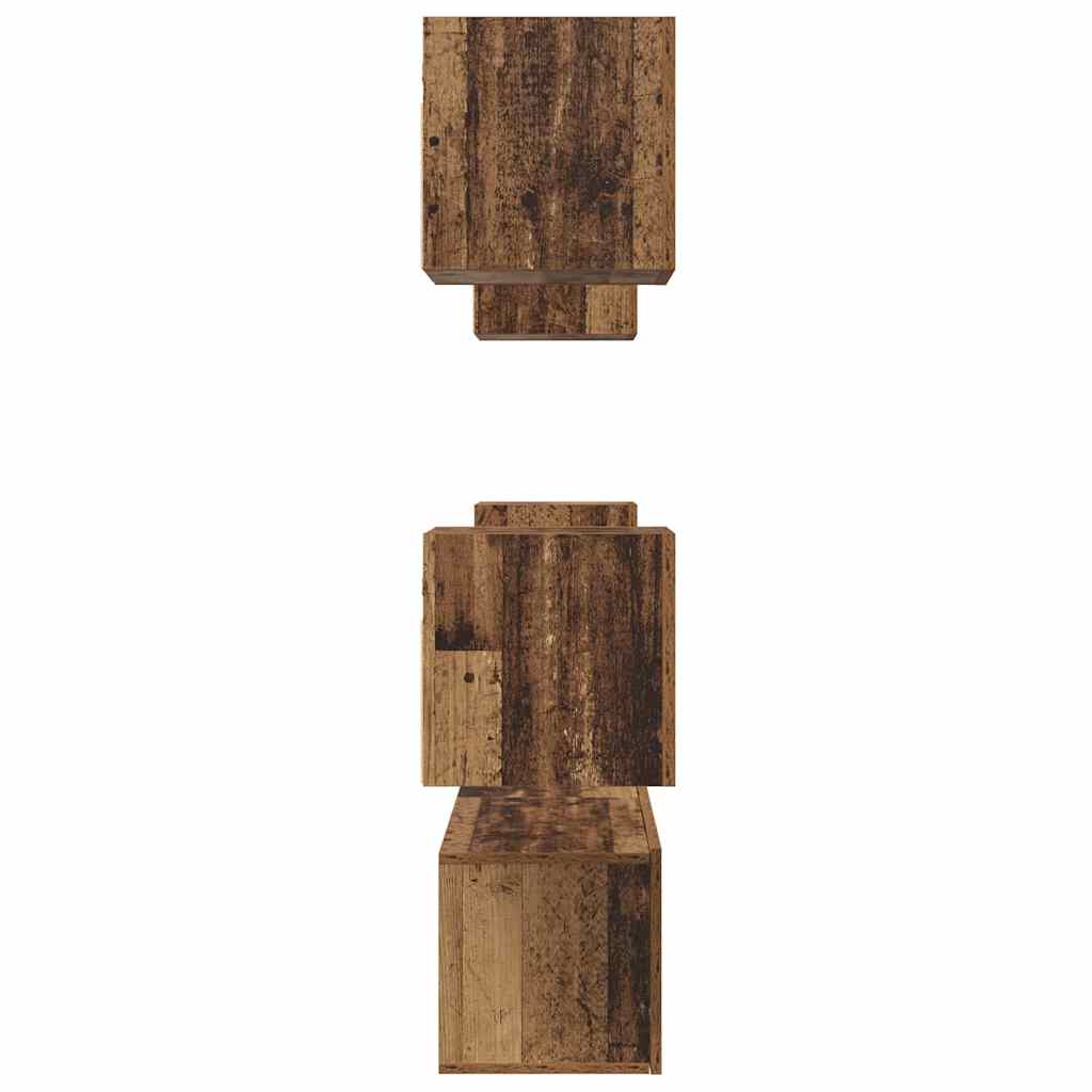 vidaXL TV-Schrankset Wandmontiert 6 pcs Altholz Holzwerkstoff