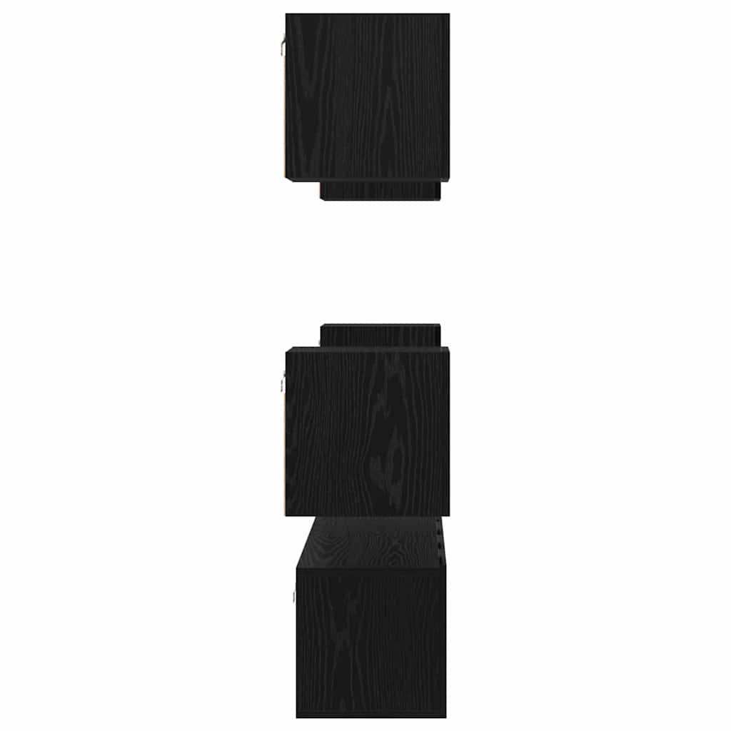 vidaXL TV-Schrankset 6 pcs Schwarz Eichen-Optik Holzwerkstoff