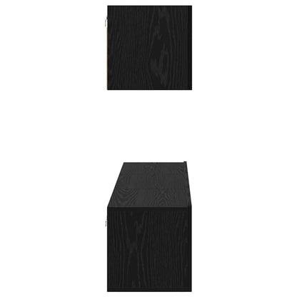 vidaXL TV-Schrankset 4 pcs Schwarz Eichen-Optik Holzwerkstoff