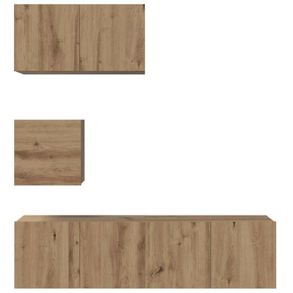 vidaXL Ensemble de meubles TV muraux 4 pcs Chêne Artisan Bois d'ingénierie