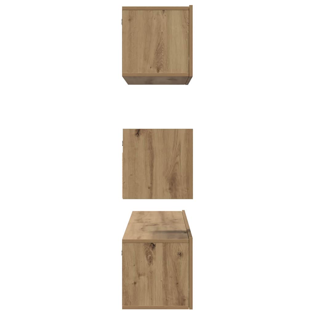 vidaXL Ensemble de meubles TV muraux 4 pcs Chêne Artisan Bois d'ingénierie