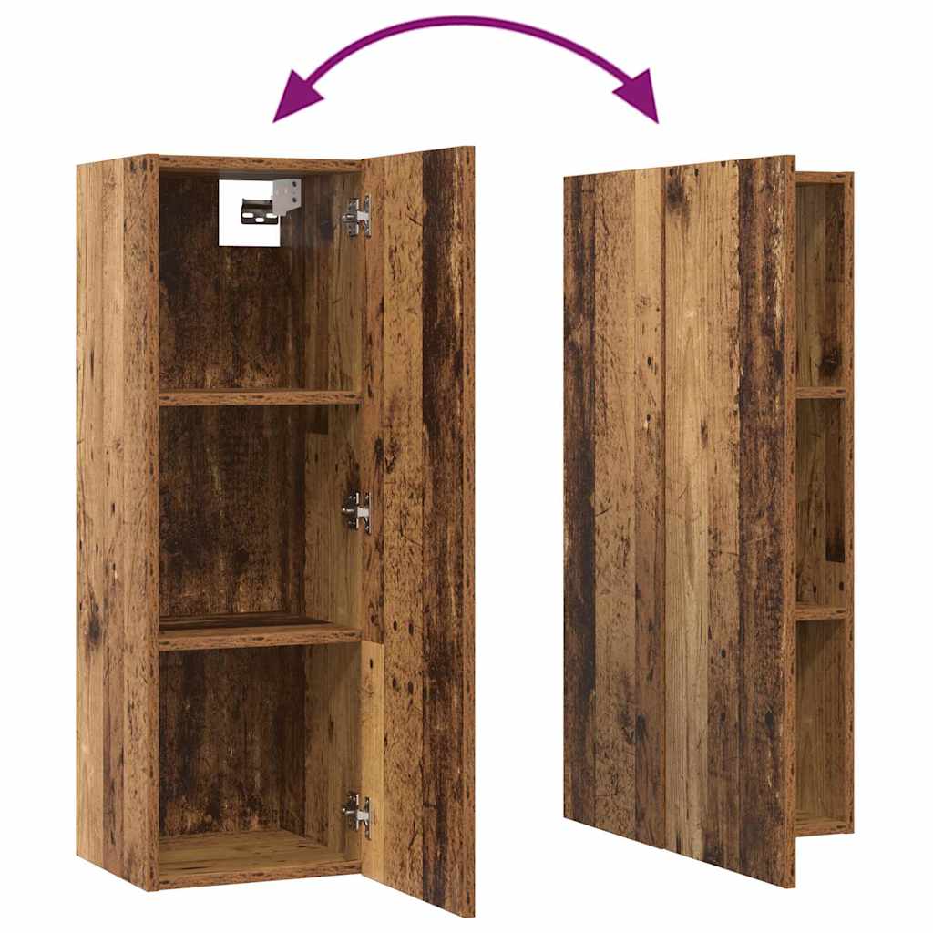 vidaXL Meuble TV mural 10 pcs Bois aggloméré aspect vieux bois