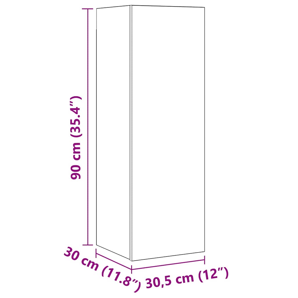 vidaXL Meuble TV mural 10 pcs Chêne Artisanal Bois d'ingénierie