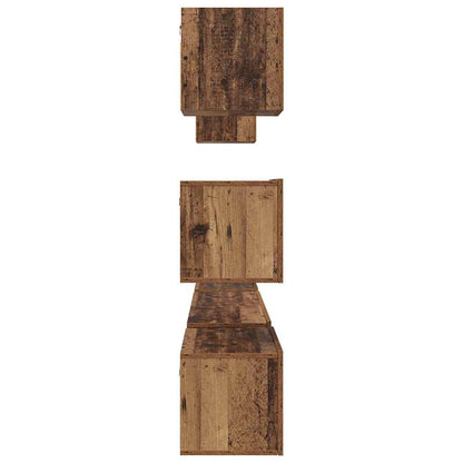 vidaXL Meuble TV mural 8 pcs bois d'ingénierie bois de récupération