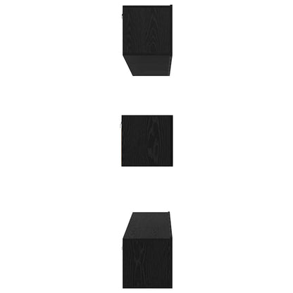 vidaXL TV-Schrankset 8 pcs Schwarz Eichen-Optik Holzwerkstoff