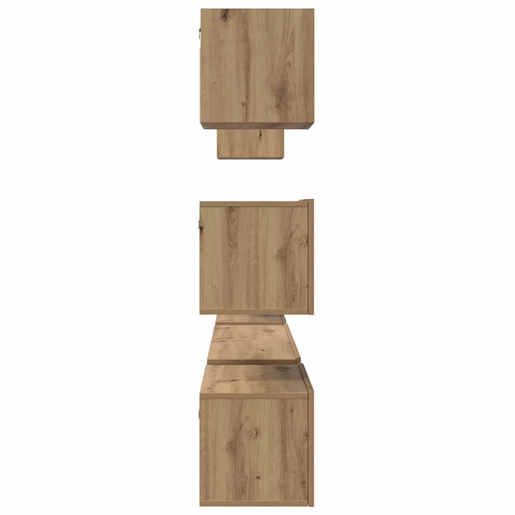 vidaXL Meuble TV mural 8 pcs Chêne Artisan Bois d'ingénierie