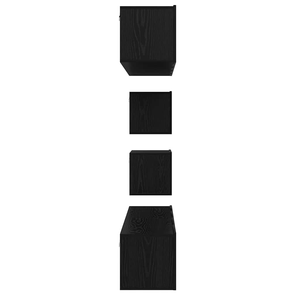 vidaXL TV-Schrankset 6 pcs Schwarz Eichen-Optik Holzwerkstoff