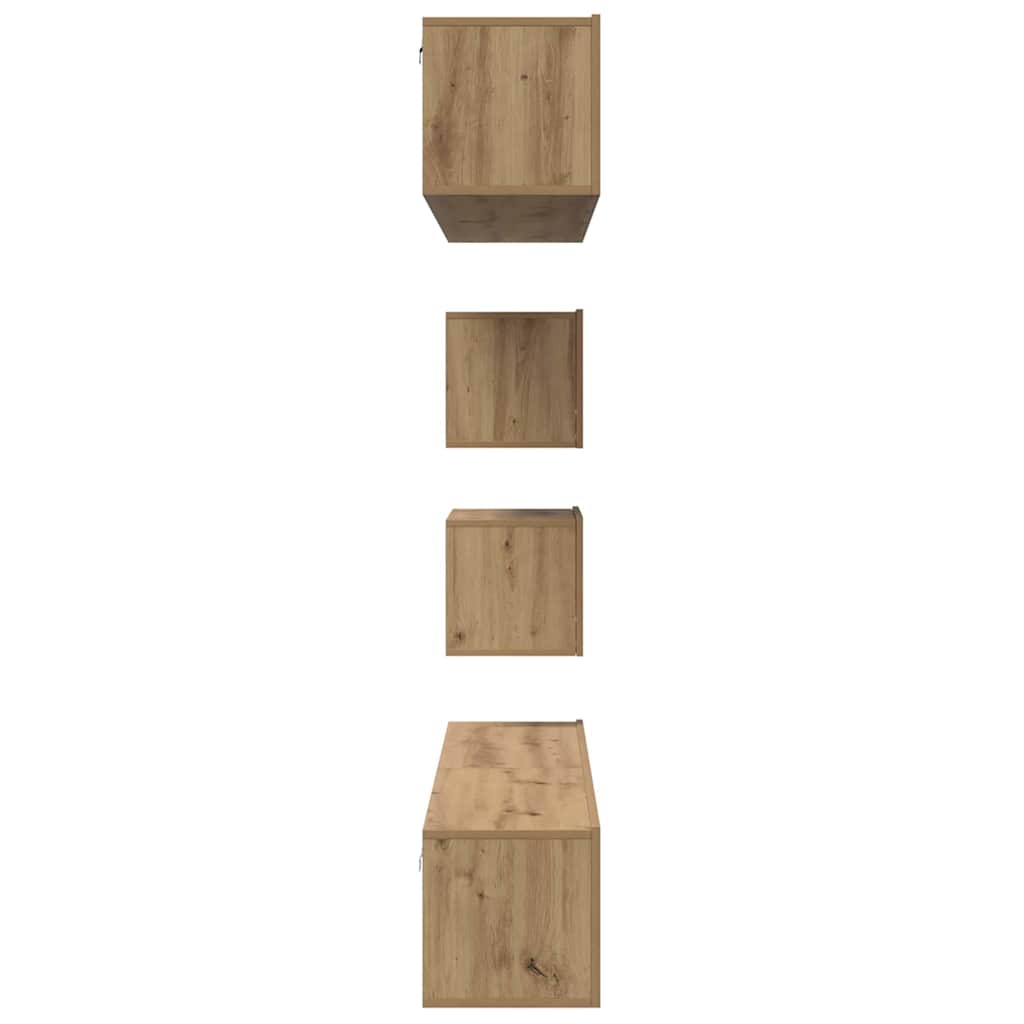 vidaXL Meuble TV mural 6 pcs Chêne Artisan en bois d'ingénierie