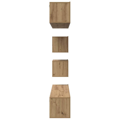 vidaXL Meuble TV mural 6 pcs Chêne Artisan en bois d'ingénierie