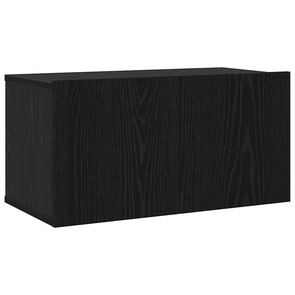 Meuble TV vidaXL 3 pcs aspect chêne noir bois d'ingénierie