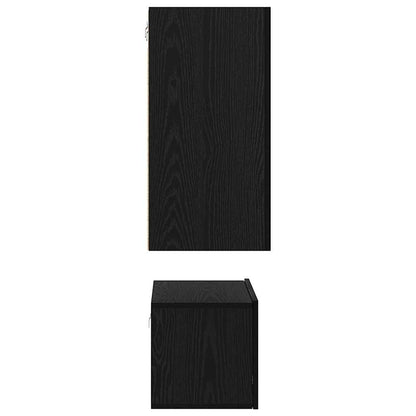 Meuble TV vidaXL 3 pcs aspect chêne noir bois d'ingénierie