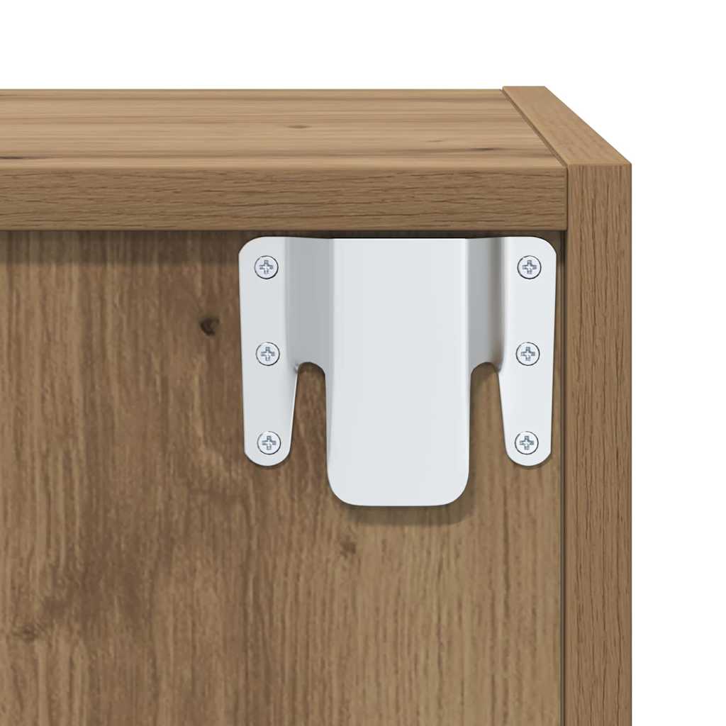 vidaXL TV-Schrank Set Wandmontiert 2 pcs Artisan-Eiche Holzwerkstoff