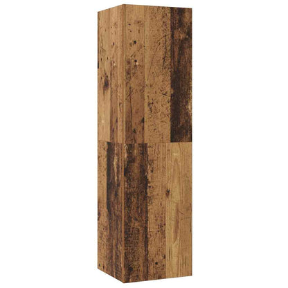 vidaXL Meuble TV mural 4 pcs Montage mural Bois de récupération Bois d'ingénierie