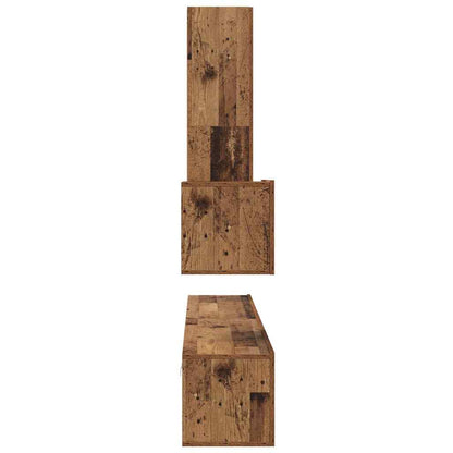 vidaXL Meuble TV mural 4 pcs Montage mural Bois de récupération Bois d'ingénierie