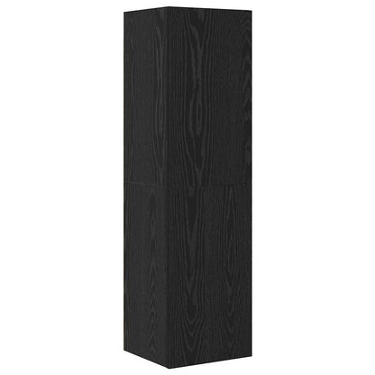 vidaXL Wand-TV-Schrank 4 pcs Schwarz Eichen-Optik Holzwerkstoff