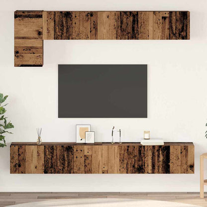 vidaXL Ensemble de meubles TV muraux 5 pcs Bois recyclé d'ingénierie