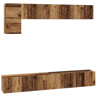 vidaXL Ensemble de meubles TV muraux 5 pcs Bois recyclé d'ingénierie