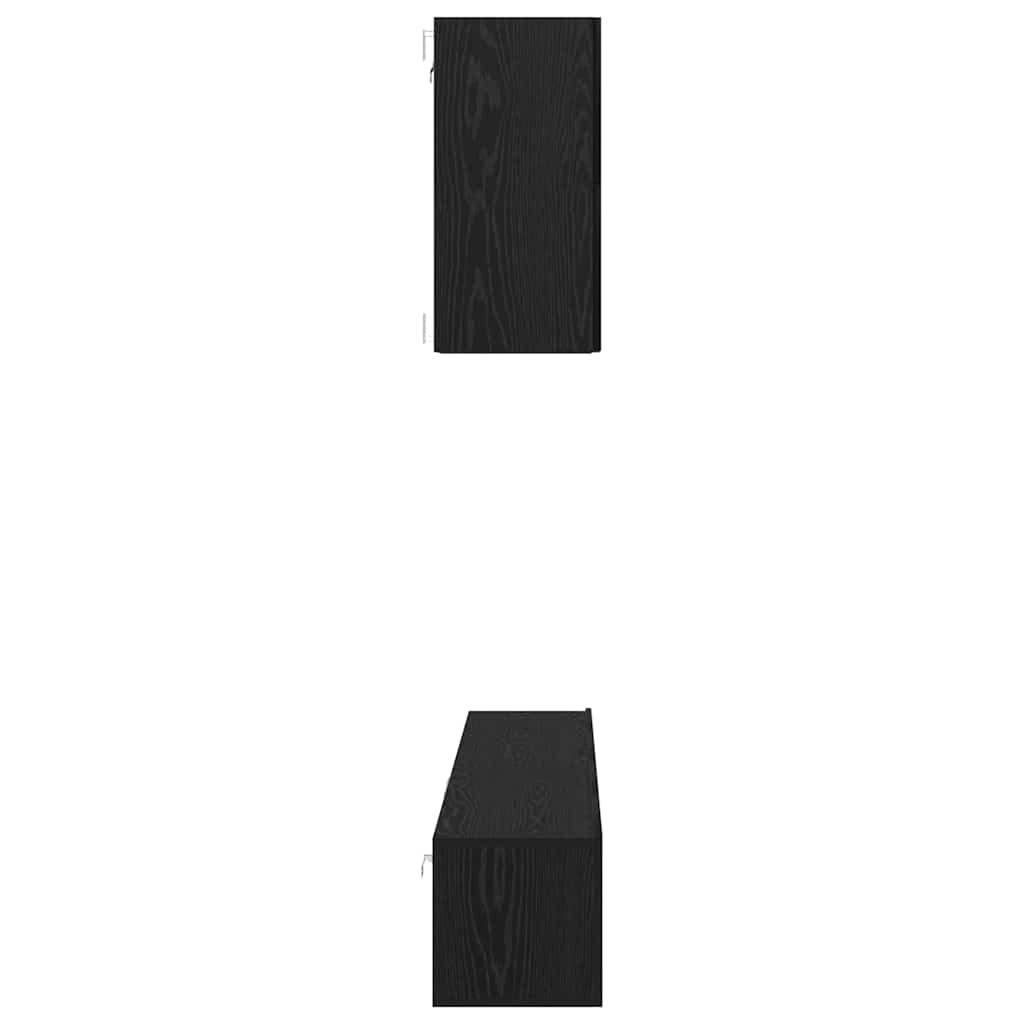 vidaXL TV-Schrankset 5 pcs Schwarz Eichen-Optik Holzwerkstoff