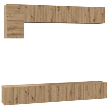 vidaXL Ensemble de meuble TV mural 5 pcs Chêne artisanat Bois d'ingénierie