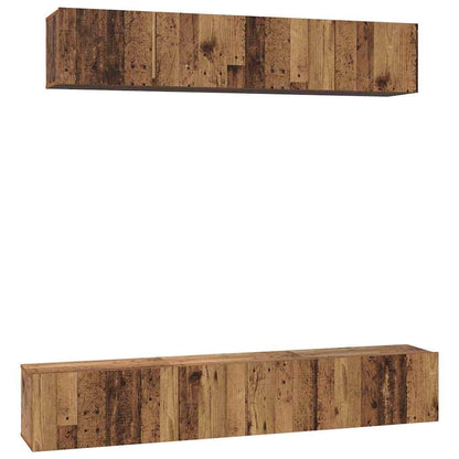 vidaXL Meuble TV mural 5 pcs bois de récupération aggloméré