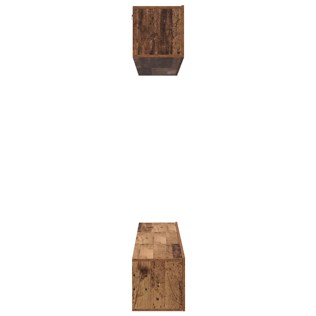 vidaXL Meuble TV mural 5 pcs bois de récupération aggloméré