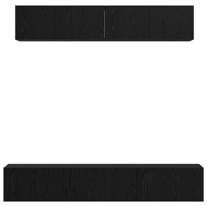 vidaXL TV-Schrankset 5 pcs Schwarz Eichen-Optik Holzwerkstoff