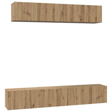 vidaXL Ensemble de meubles TV mural 5 pcs Chêne Artisan Bois d'ingénierie