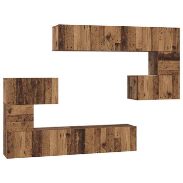 vidaXL Ensemble de meubles TV muraux 8 pcs Aggloméré en bois de récupération
