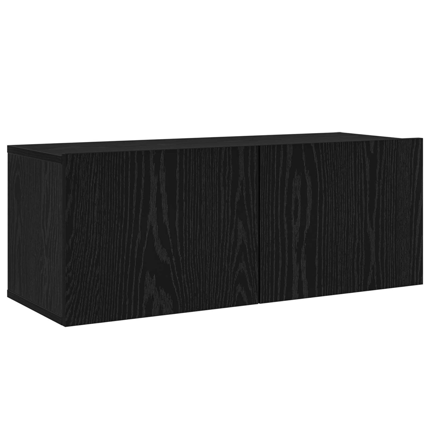 vidaXL TV-Schrankset 8 pcs Schwarz Eichen-Optik Holzwerkstoff