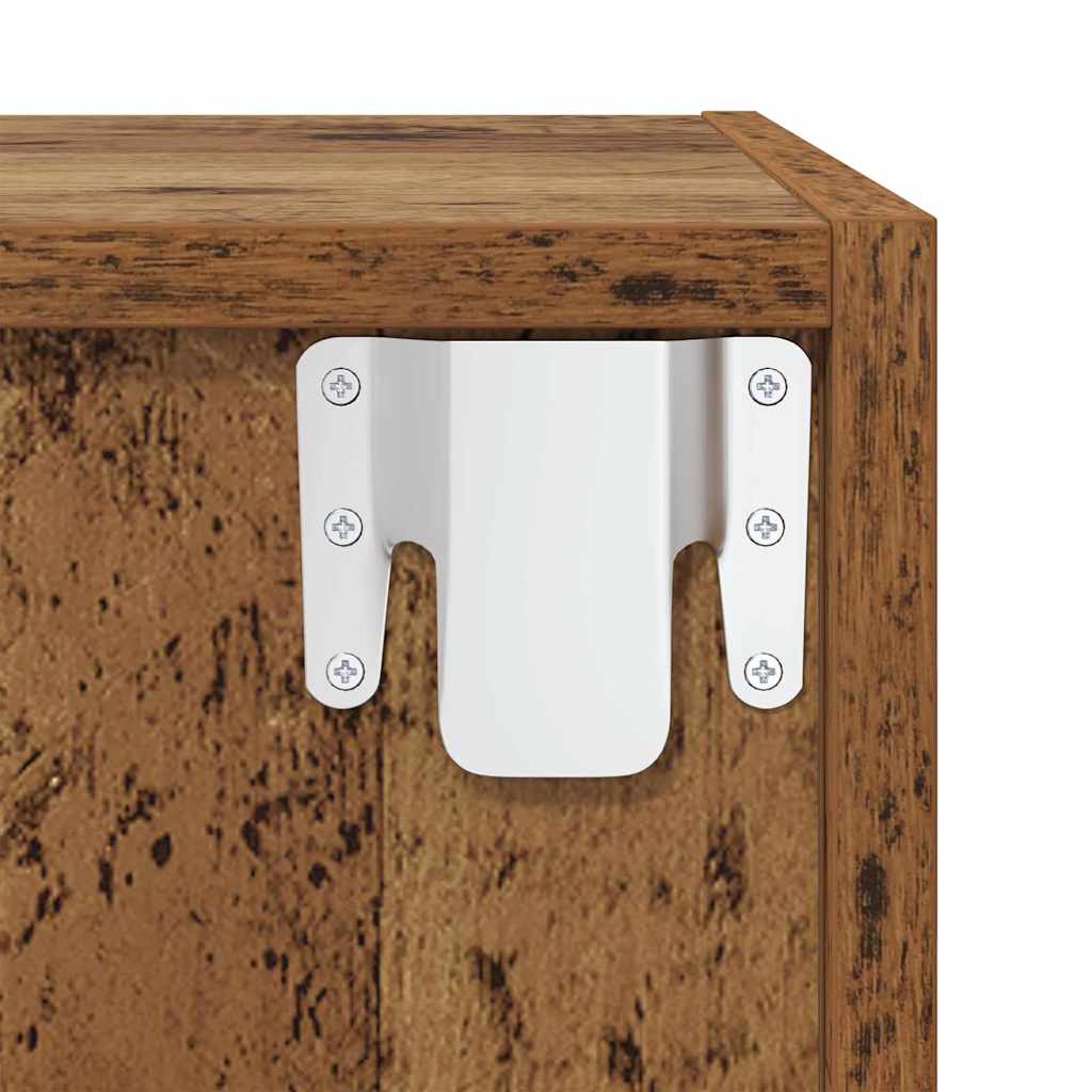 vidaXL TV-Schrankset Wandmontiert 4 pcs Altholz Holzwerkstoff
